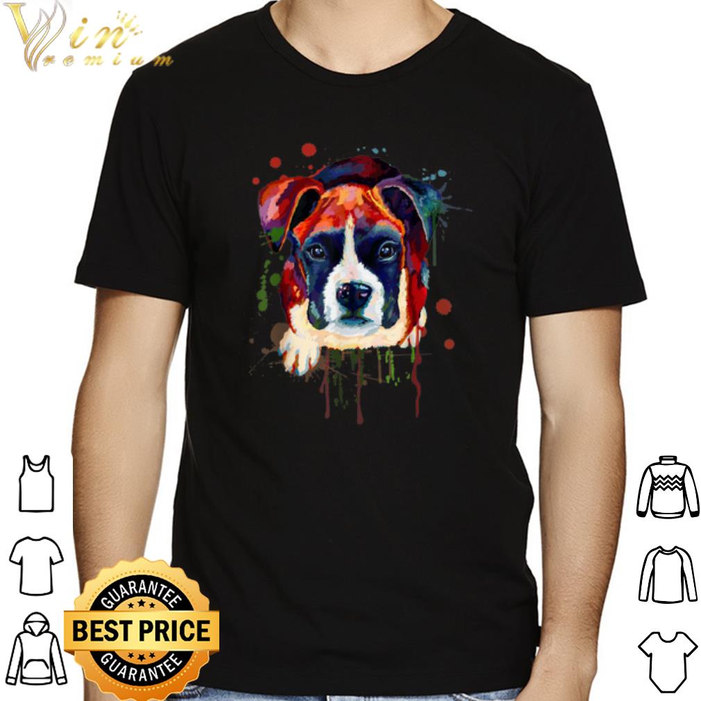Boxer watercolor drawing shirt