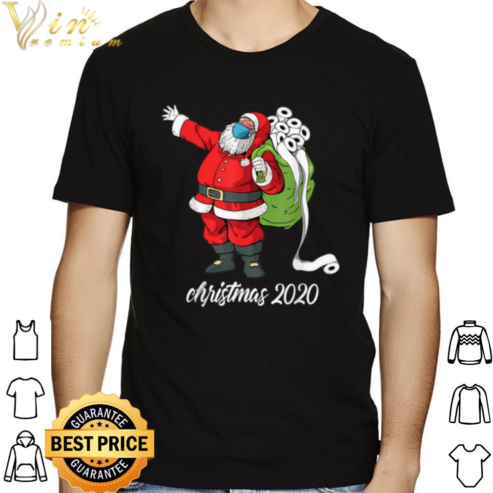 Santa with face mask and bring toilet bag christmas 2020 shirt