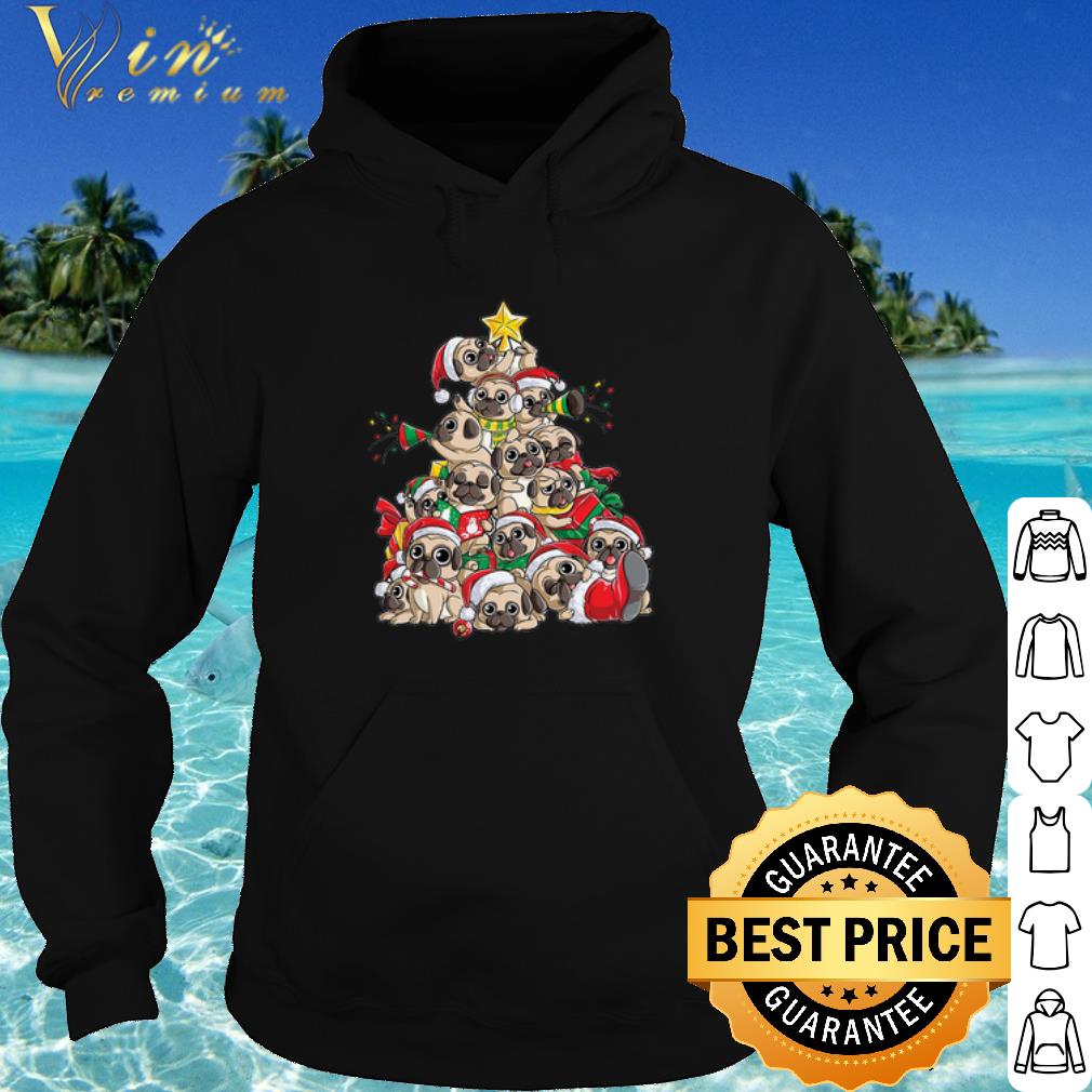 Pretty Pug Christmas Tree Cute shirt