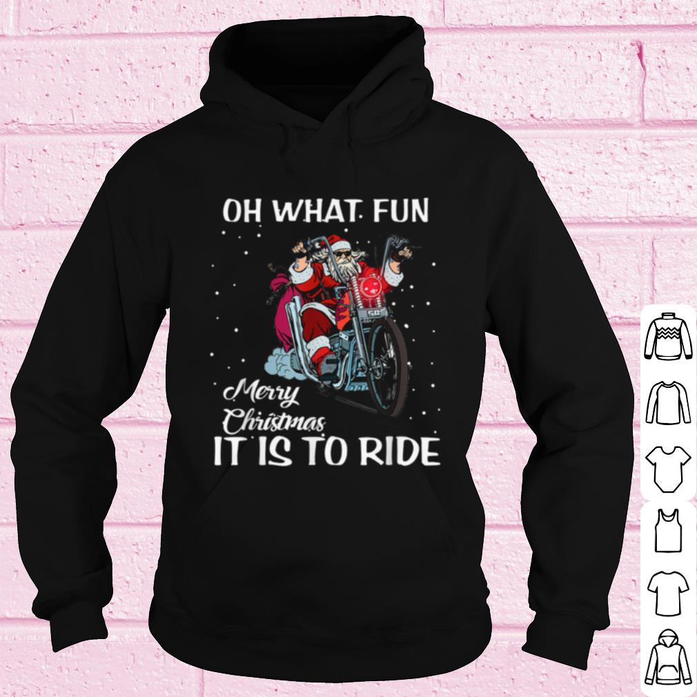 Pretty Santa Claus Motorcycle Merry Christmas It Is To Ride shirt