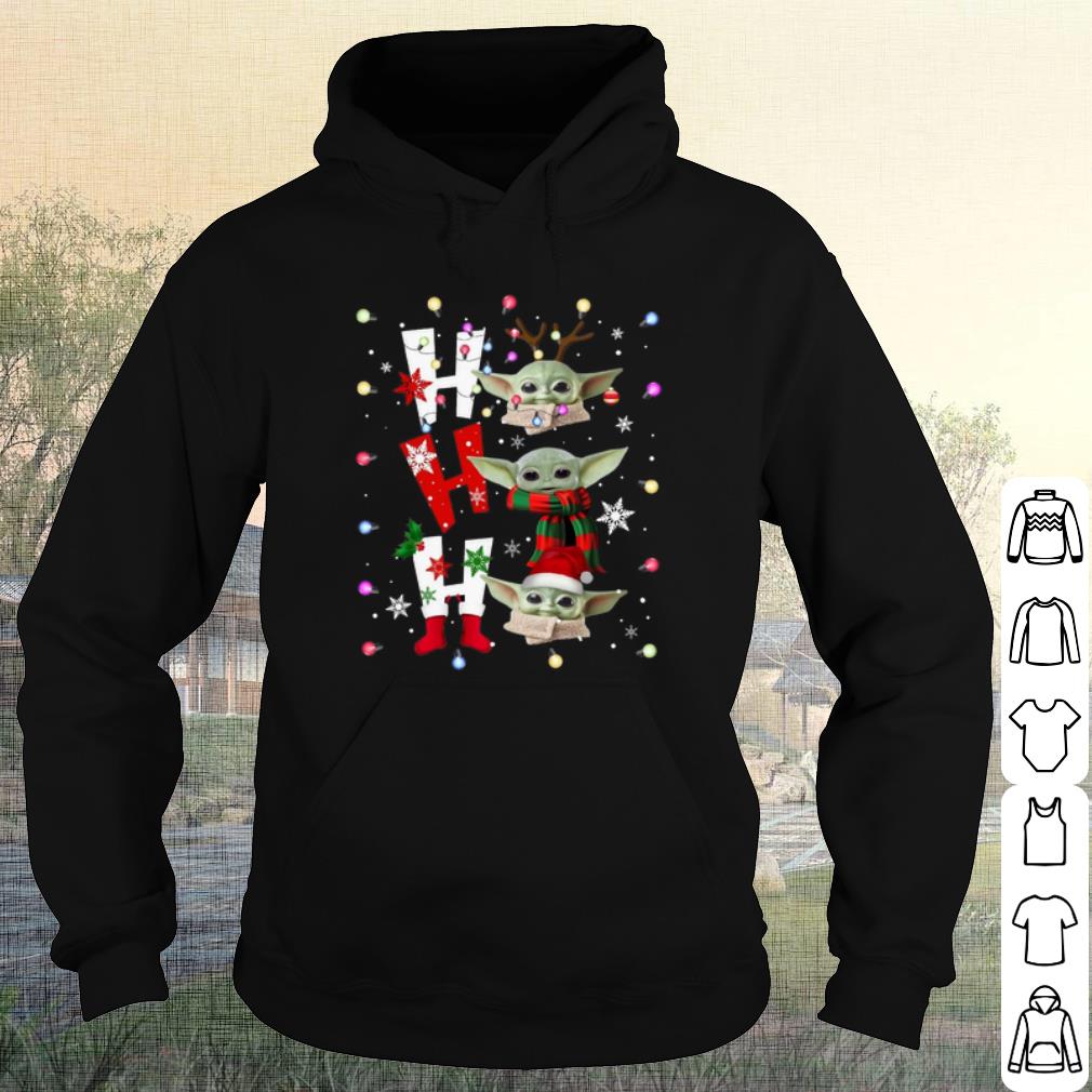 Top Baby Yoda HoHoHo Merry Christmas shirt