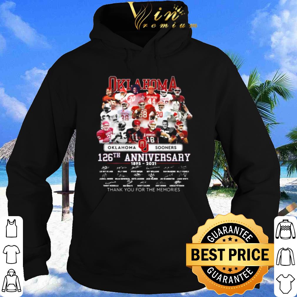 Oklahoma Sooners 126th Anniversary Thank The Memories Signature shirt
