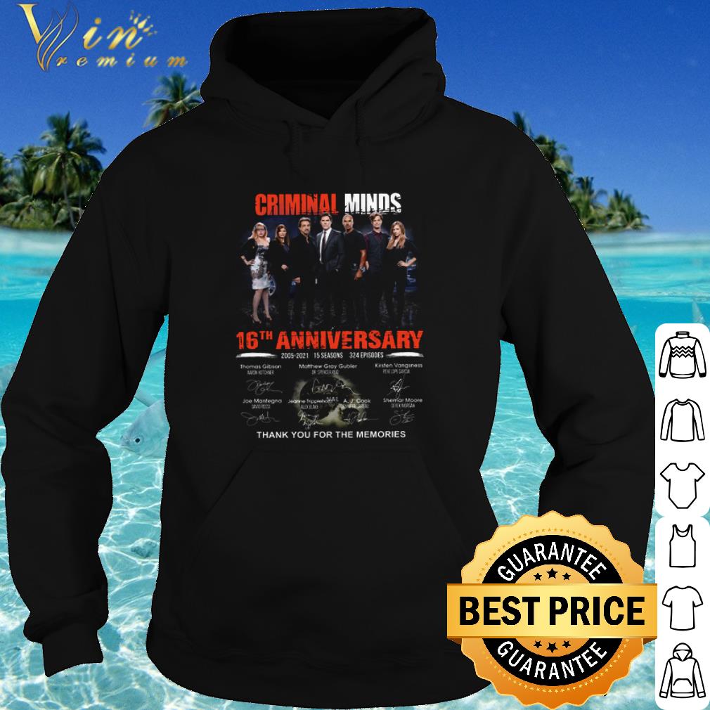Original Criminal Minds 16th Anniversary 2005 2021 Thank Memories Signature shirt