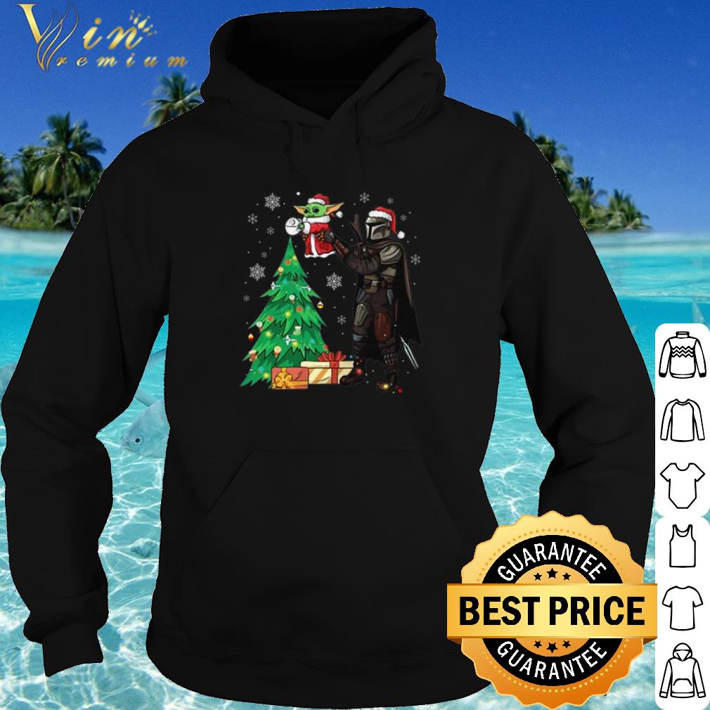 Cool The Mandalorian Hug Baby Yoda Tree Christmas shirt