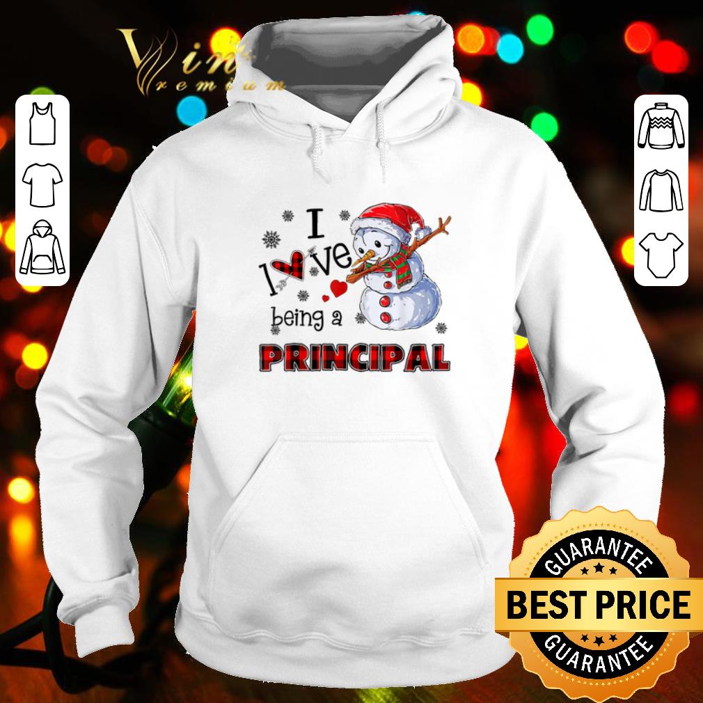 Cool I Love Being A Principal Snowman Christmas shirt