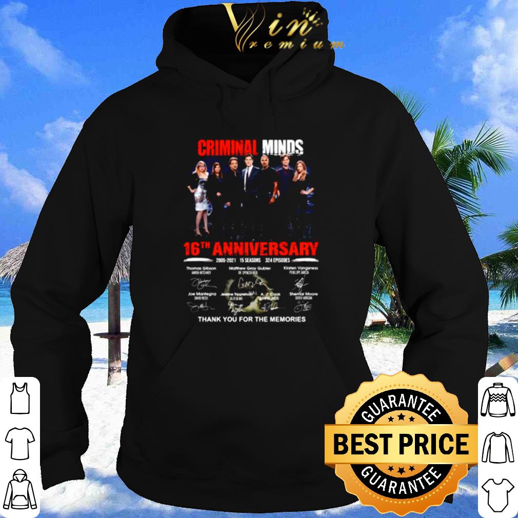 Criminal Minds 16th Anniversary Thank You For The Memories shirt
