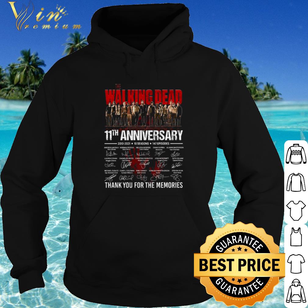 Cool The Walking Dead 11th Anniversary Thank The Memories Signature shirt