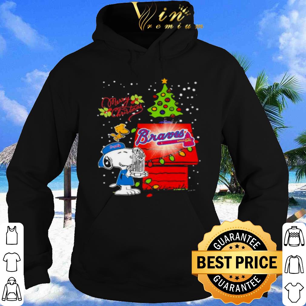 Snoopy Braves Atlanta Football Merry Christmas shirt