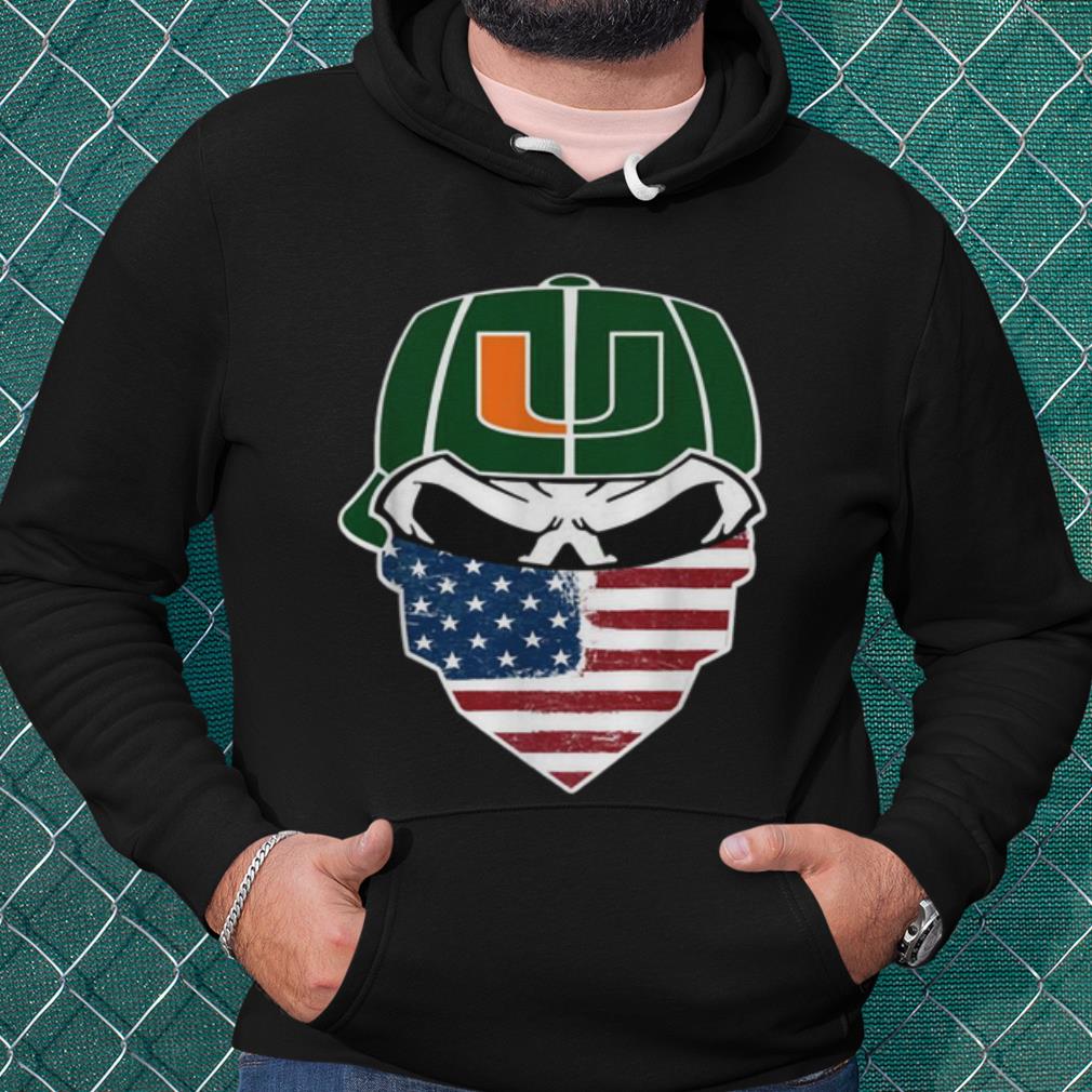 Pretty Face Mask American Flag Miami Hurricanes Football shirt