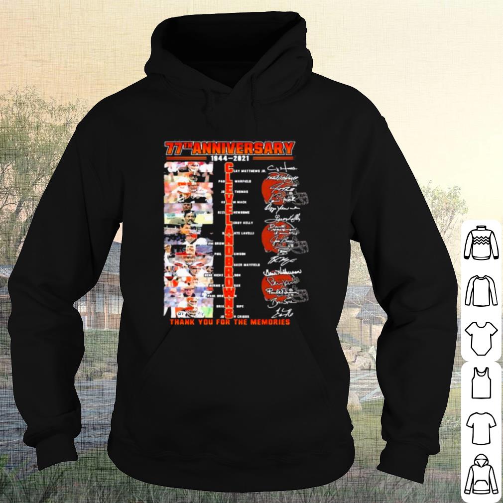 Top Cleveland Browns 77th Anniversary Thank The Memories Signatures shirt