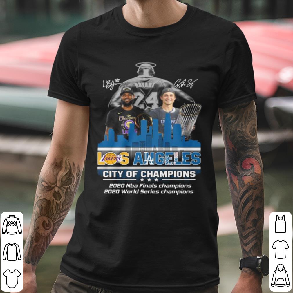 Cool Kobe Bryant LeBron James and Corey Seager City Of Champions Signature shirt