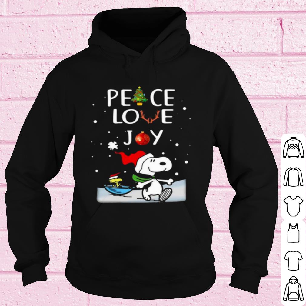 Cool Snoopy peace love joy Christmas shirt