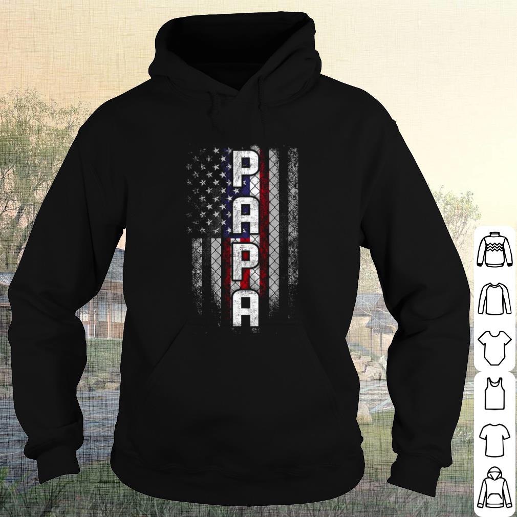 Top Papa American Flag shirt