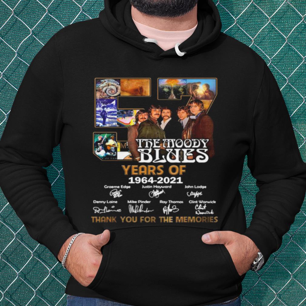 Pretty 57 The Moody Blues Years Of 1946 2021 Thank The Memories Signatures shirt