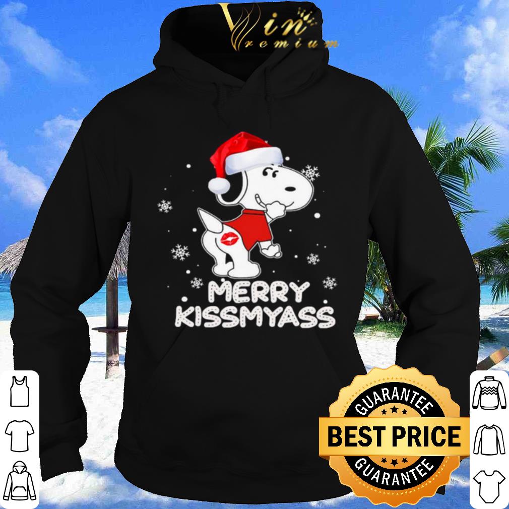Santa Snoopy merry kissmyass Christmas shirt