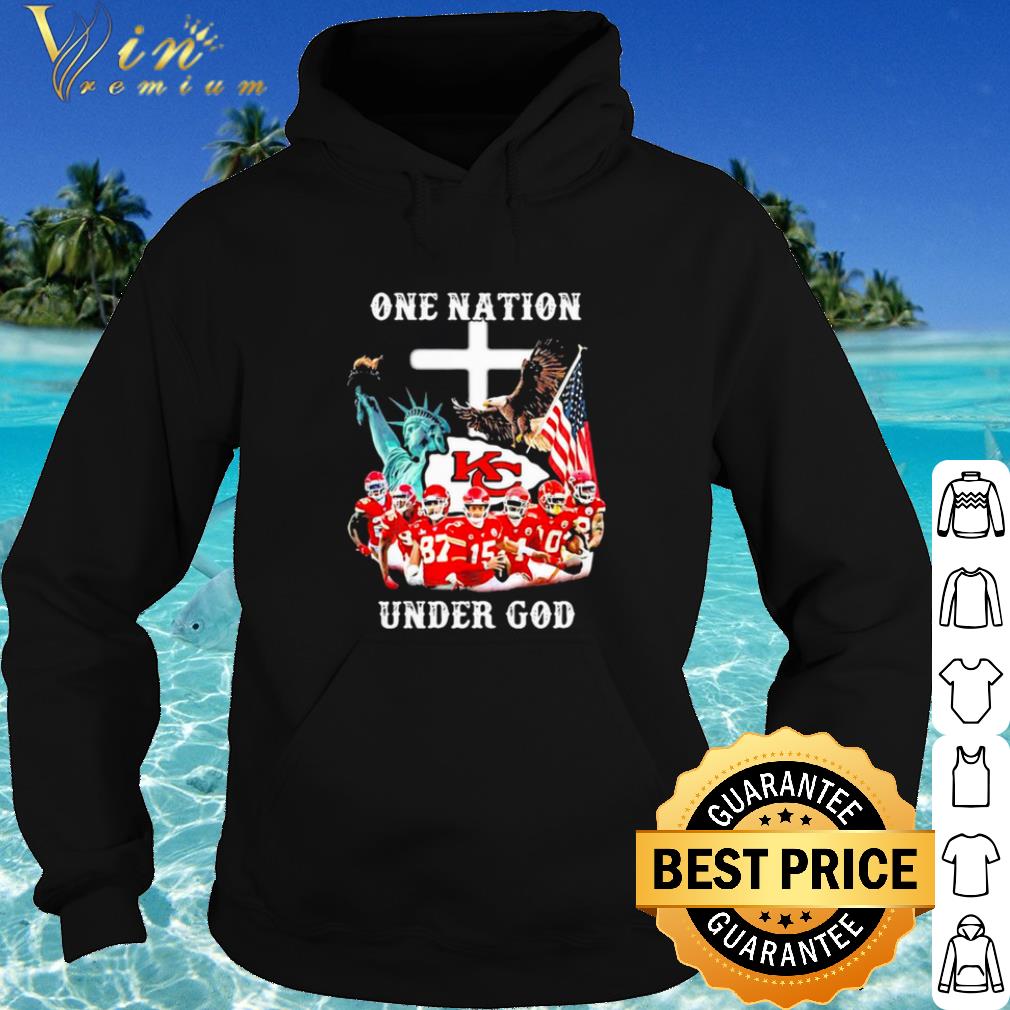 Original One Nation Under God Chiefs Eagle American Flag shirt