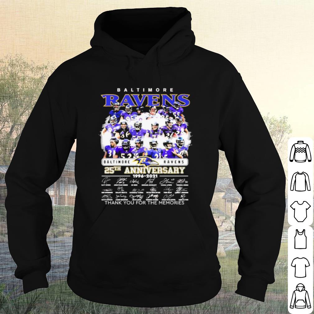 Top Baltimore Ravens 25th Anniversary Thank The Memories Signatures shirt
