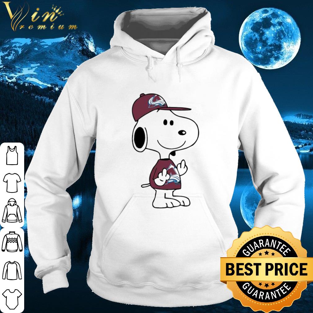 Snoopy Colorado Avalanche NHL Double Middle Fingers Fuck You shirt