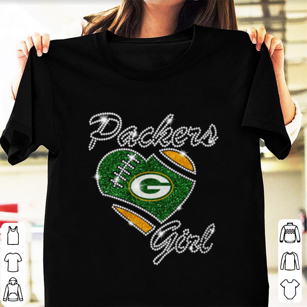 Green Bay Packers Girl Diamond Heart shirt hoodie, sweatshirt ...