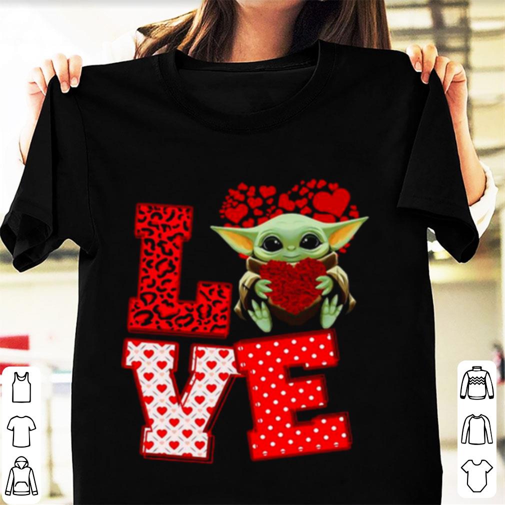Love Baby Yoda Hug Rose Flower Happy Valentines Day 2021 shirt Love Baby Yoda Hug Rose Flower Happy Valentines Day 2021 shirt 1