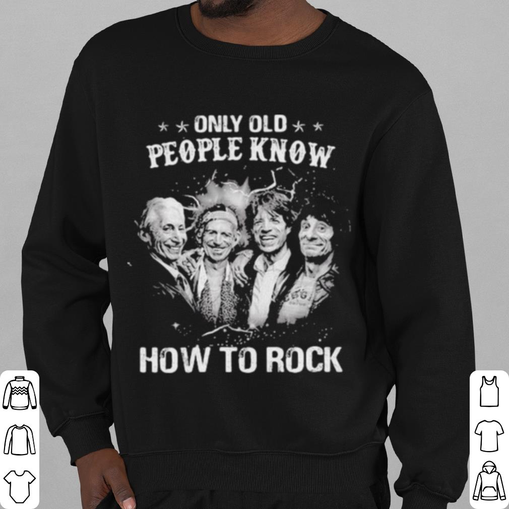Original Only Old People Know How To Rock Band Music shirt