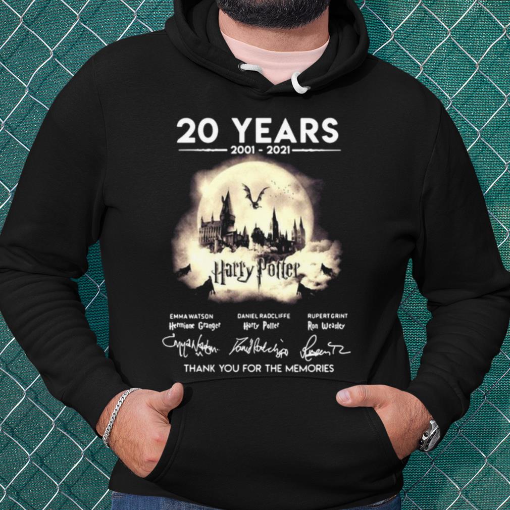 Pretty 20 Years 2001 2021 Harry Potter Signatures Thank The Memories Signature shirt