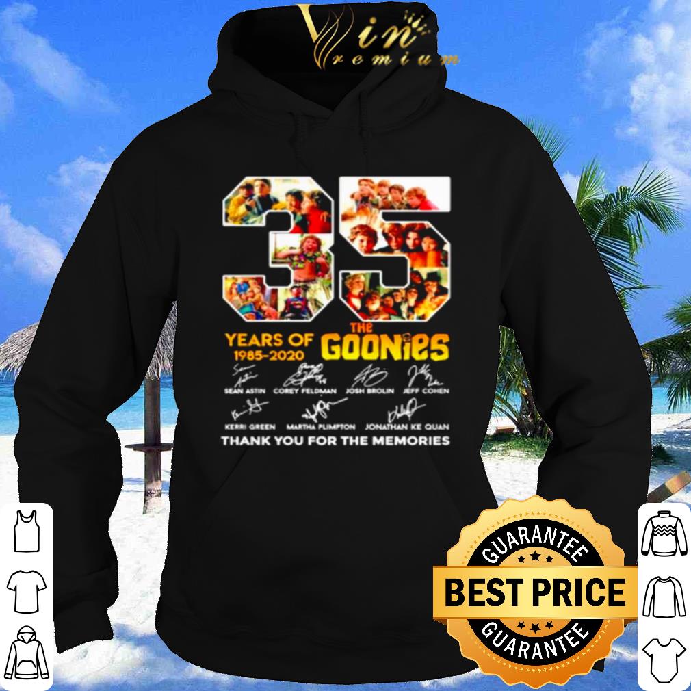 35 Years Of The Goonies 1985 2020 Thank You For The Memories shirt
