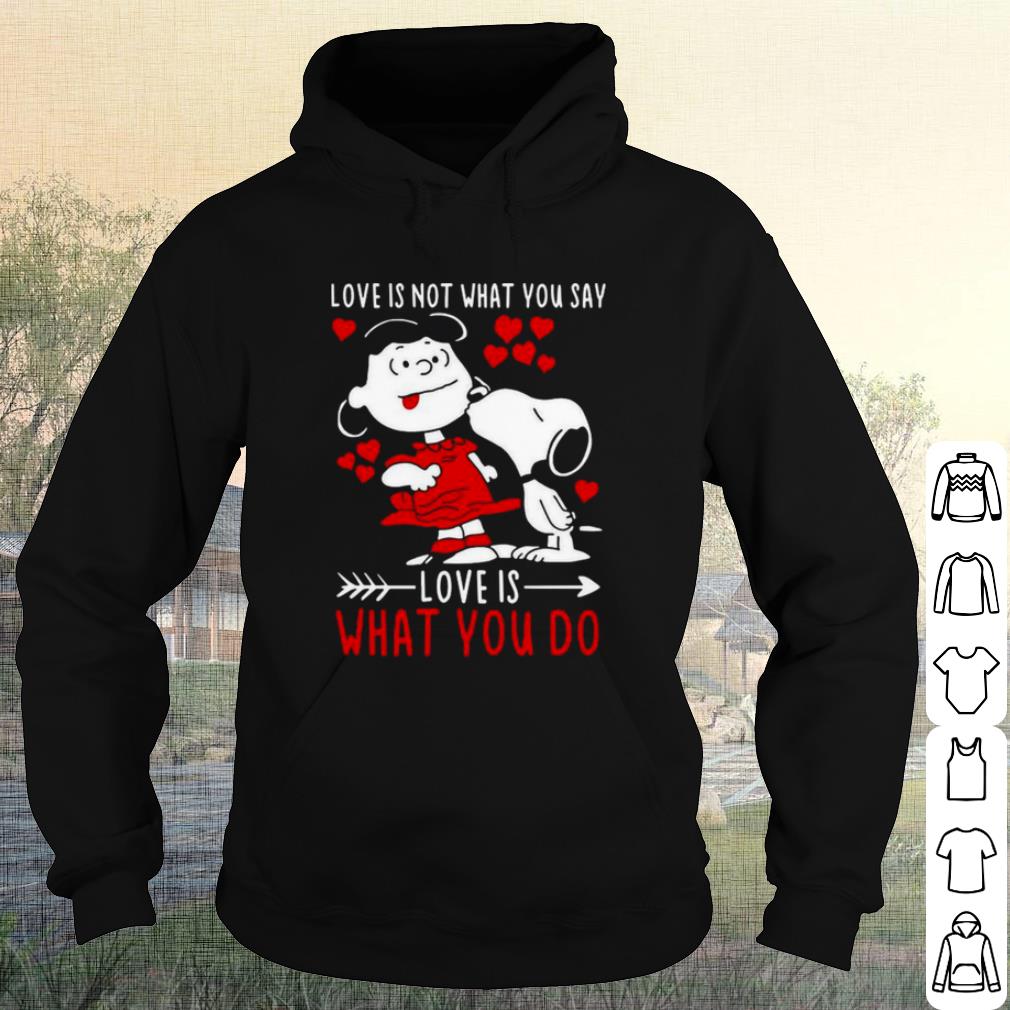 Top Lucy Van Pelt Snoopy Love Is Not What You Say Love shirt