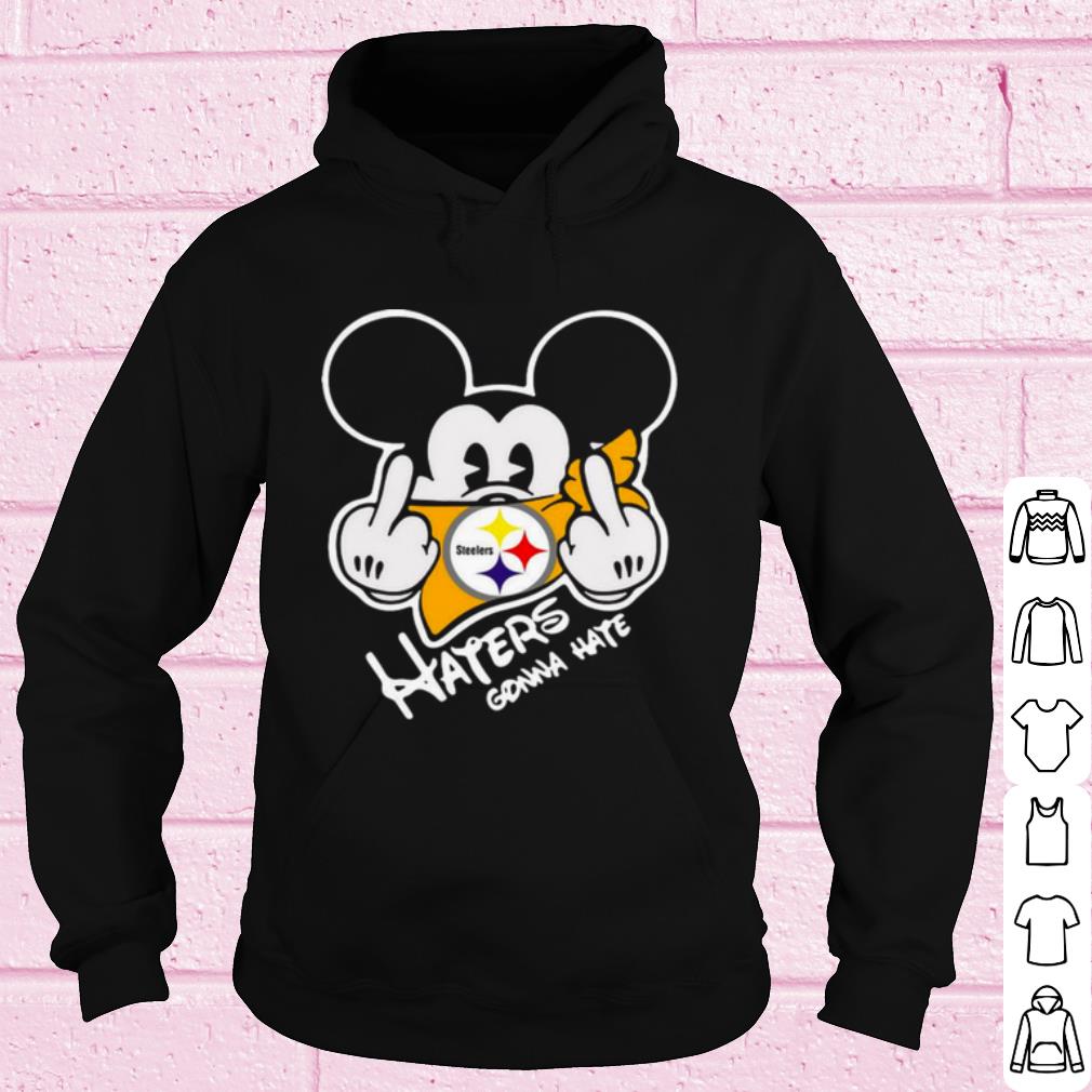 Cool Mickey Mouse Face Mask Pittsburgh Steelers Fuck Haters Gonna Hate shirt