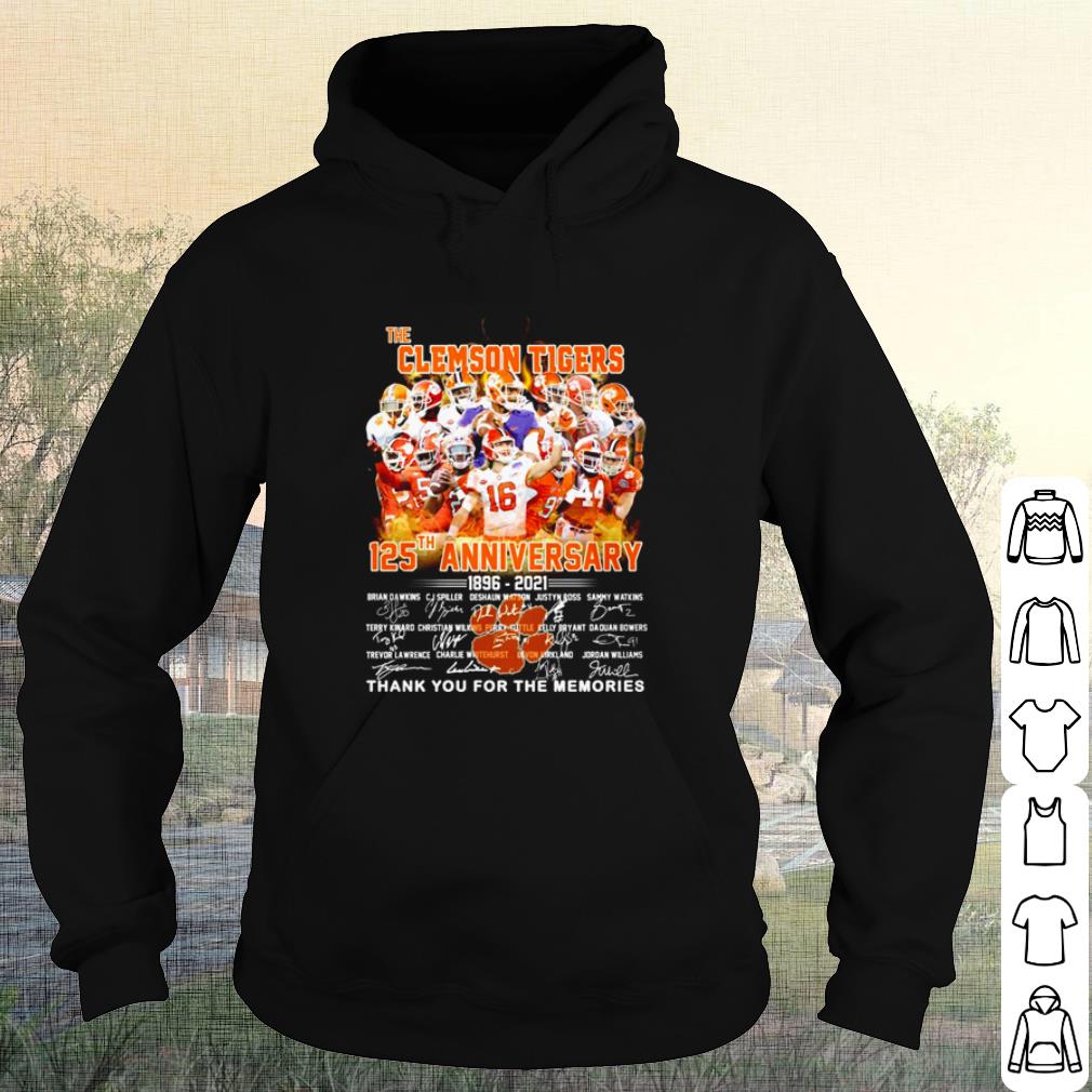 Top The Clemson Tigers 125th Anniversary Thank The Memories Signature shirt
