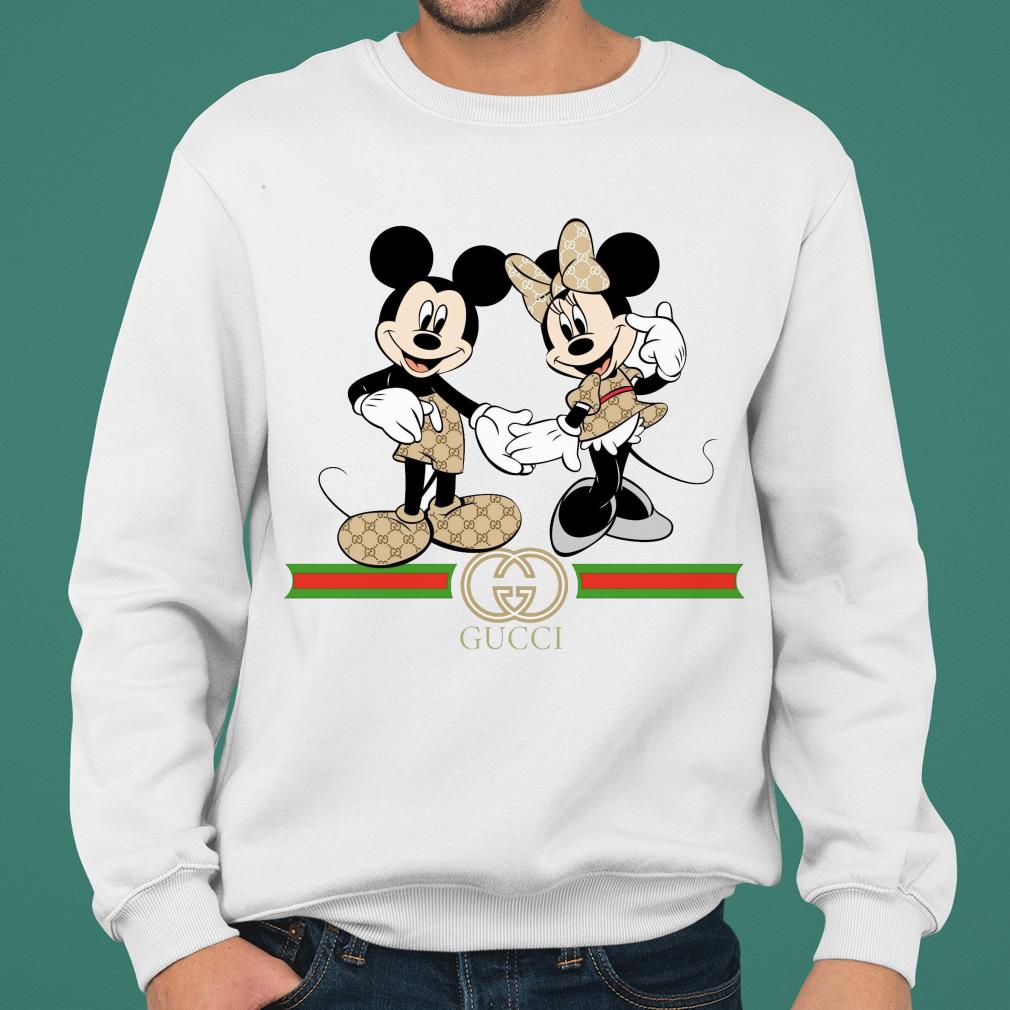 Fashion Gucci Mickey Mouse and Minnie Mouse Shirt Fashion Gucci Mickey Mouse and Minnie Mouse Shirt 2