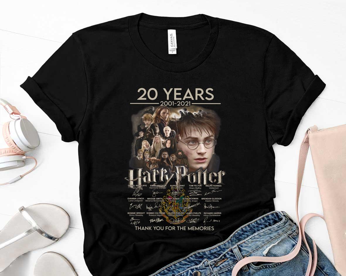 20 Years 2001-2021 Harry Potter Signatures Thank You For The Memories Shirt, 20 Years Harry Potter Shirt 20 Years 2001-2021 Harry Potter Signatures Thank You For The Memories Shirt, 20 Years Harry Potter Shirt 1