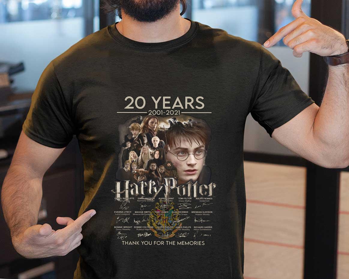 20 Years 2001-2021 Harry Potter Signatures Thank You For The Memories Shirt, 20 Years Harry Potter Shirt 20 Years 2001-2021 Harry Potter Signatures Thank You For The Memories Shirt, 20 Years Harry Potter Shirt 3