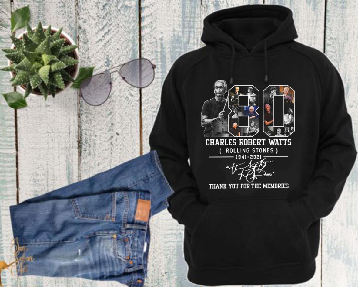 80 Charles Robert Watts Shirt, 80 Charles Robert Watts Rolling Stones 1941 2021 Thank You For The Memories Shirt 80 Charles Robert Watts Shirt, 80 Charles Robert Watts Rolling Stones 1941 2021 Thank You For The Memories Shirt 4