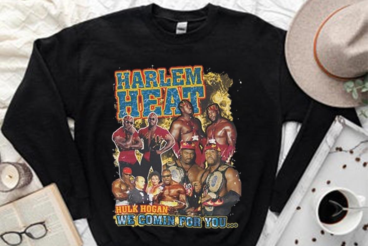 Harlem Heat Black Wrestling Vintage Style Tee; Mens tops, Harlem Heat Graphic tee Shirt Harlem Heat Black Wrestling Vintage Style Tee; Mens tops, Harlem Heat Graphic tee Shirt 2