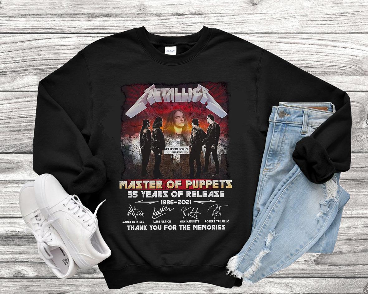 Metallica Master Of Puppets 35 Years Of Release 1986-2021 Signatures Thank Memories, Metallica Master Of Puppets 35 Years Shirt Metallica Master Of Puppets 35 Years Of Release 1986-2021 Signatures Thank Memories, Metallica Master Of Puppets 35 Years Shirt 2