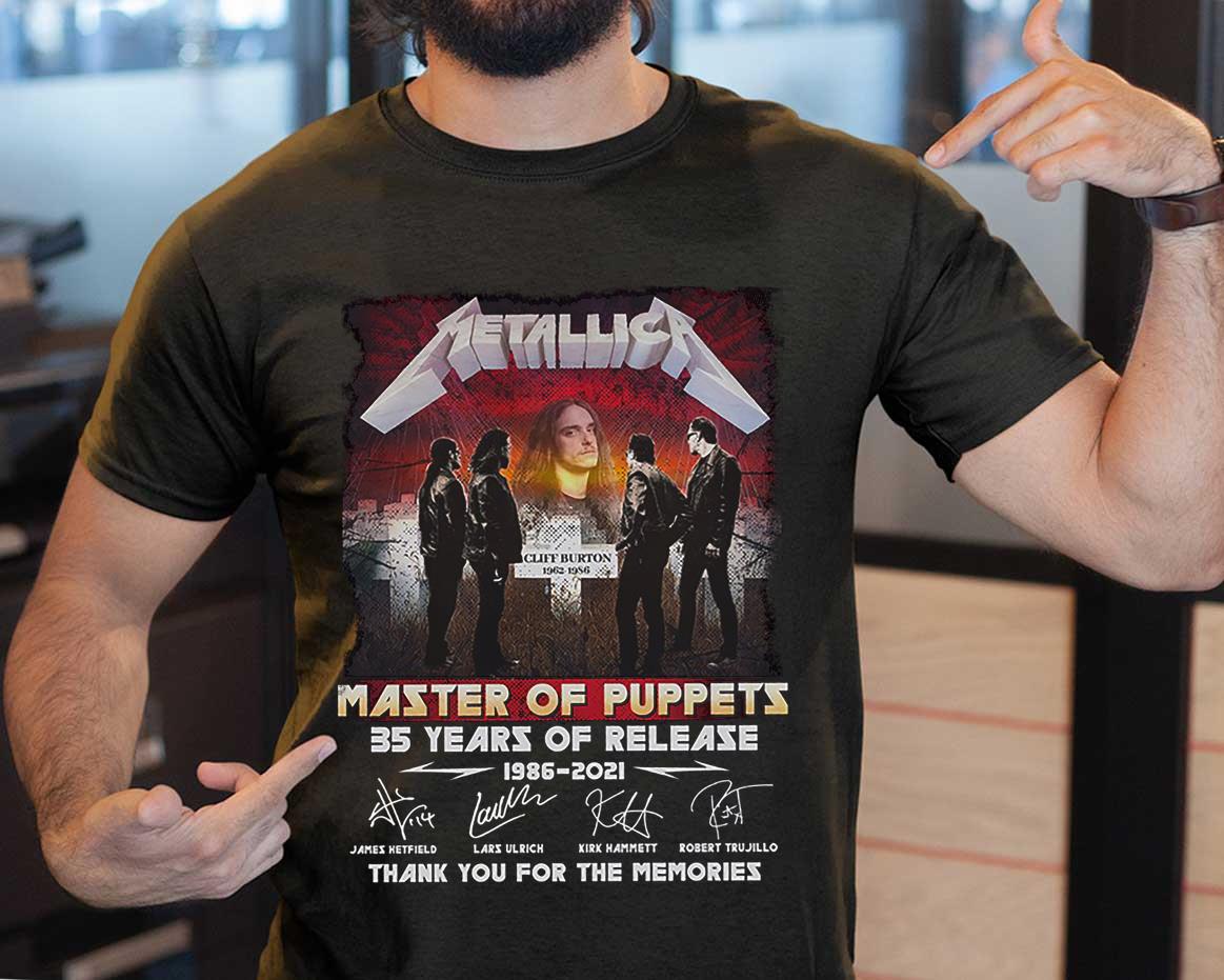 Metallica Master Of Puppets 35 Years Of Release 1986-2021 Signatures Thank Memories, Metallica Master Of Puppets 35 Years Shirt Metallica Master Of Puppets 35 Years Of Release 1986-2021 Signatures Thank Memories, Metallica Master Of Puppets 35 Years Shirt 3