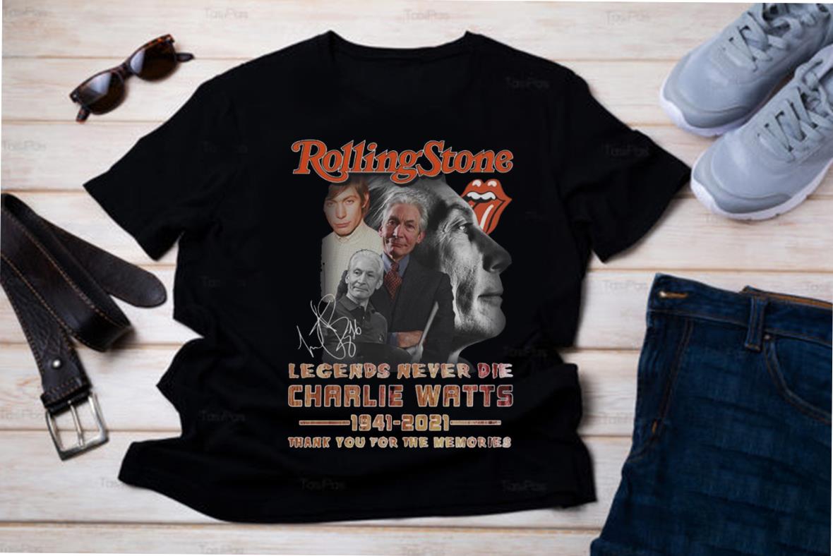 Rolling Stone Legends Never Die Charlie Watts 1941-2021 Thank Memories Signature Shirt, Rip Charlie Watts Shirt Rolling Stone Legends Never Die Charlie Watts 1941-2021 Thank Memories Signature Shirt, Rip Charlie Watts Shirt 1