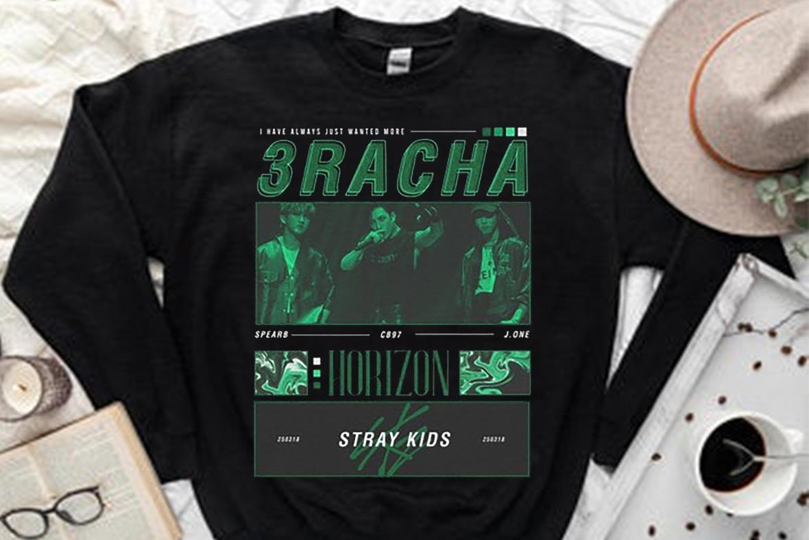 STRAY KIDS 3RACHA Black Unisex Kpop Shirt, 3RACHA kpop inspired clothing Shirt, stray kids merch STRAY KIDS 3RACHA Black Unisex Kpop Shirt, 3RACHA kpop inspired clothing Shirt, stray kids merch 2