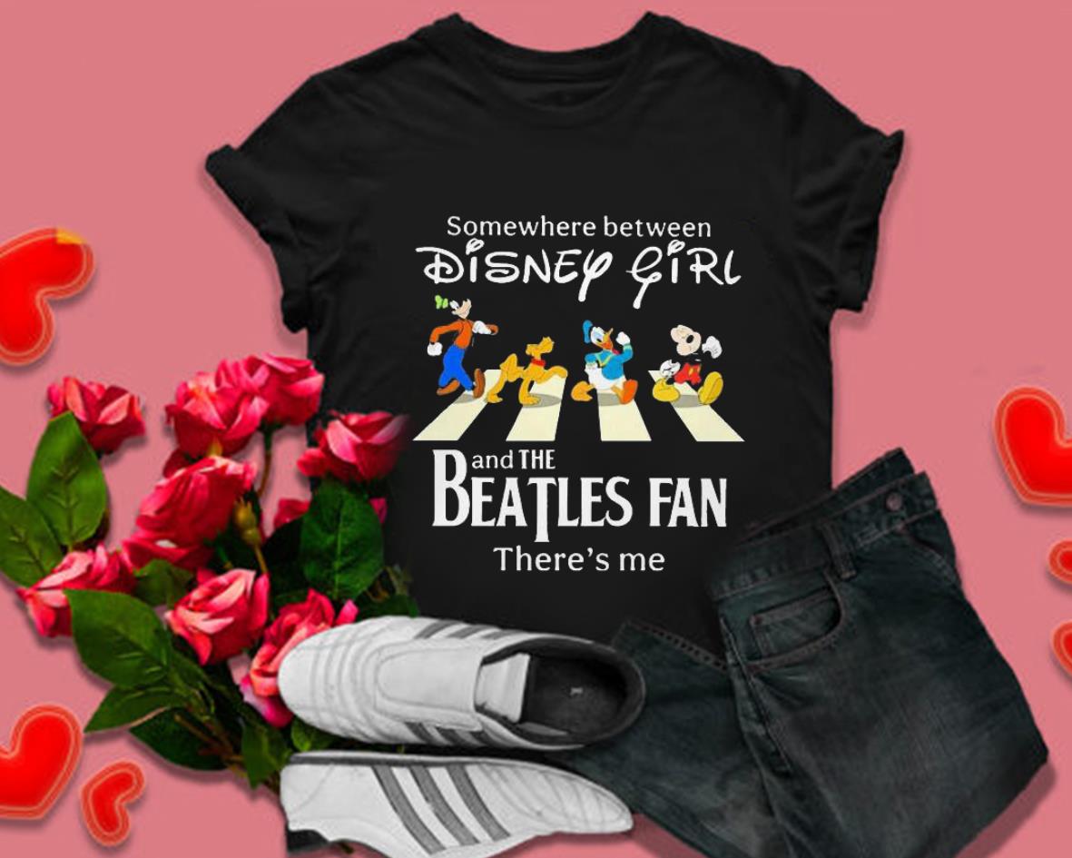 Somewhere Between Disney Girl Abbey Road And The Beatles Fan There's Me Shirt 4 Somewhere Between Disney Girl Abbey Road And The Beatles Fan There's Me Shirt