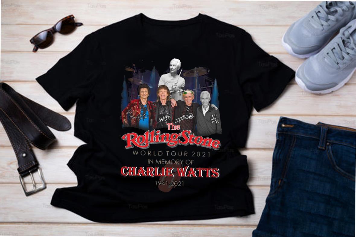 The Rolling Stones World Tour 2021 In Memory Of Charlie Watts 1941-2021 Signatures Shirt, The Rolling Stones Shirt The Rolling Stones World Tour 2021 In Memory Of Charlie Watts 1941-2021 Signatures Shirt, The Rolling Stones Shirt 1