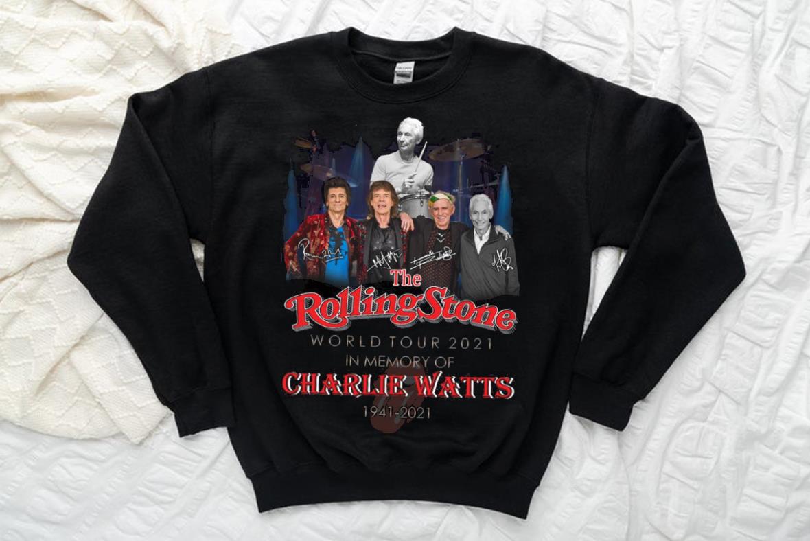 The Rolling Stones World Tour 2021 In Memory Of Charlie Watts 1941-2021 Signatures Shirt, The Rolling Stones Shirt The Rolling Stones World Tour 2021 In Memory Of Charlie Watts 1941-2021 Signatures Shirt, The Rolling Stones Shirt 2