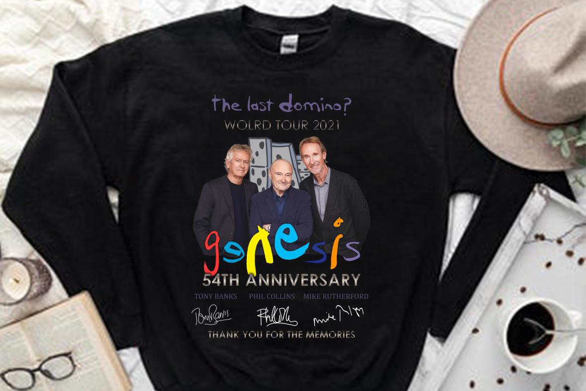 Vintage Genesis The Last Domino World Tour 2021 54th Anniversary Thank You For The Memories Shirt, The Last Domino World Shirt 2