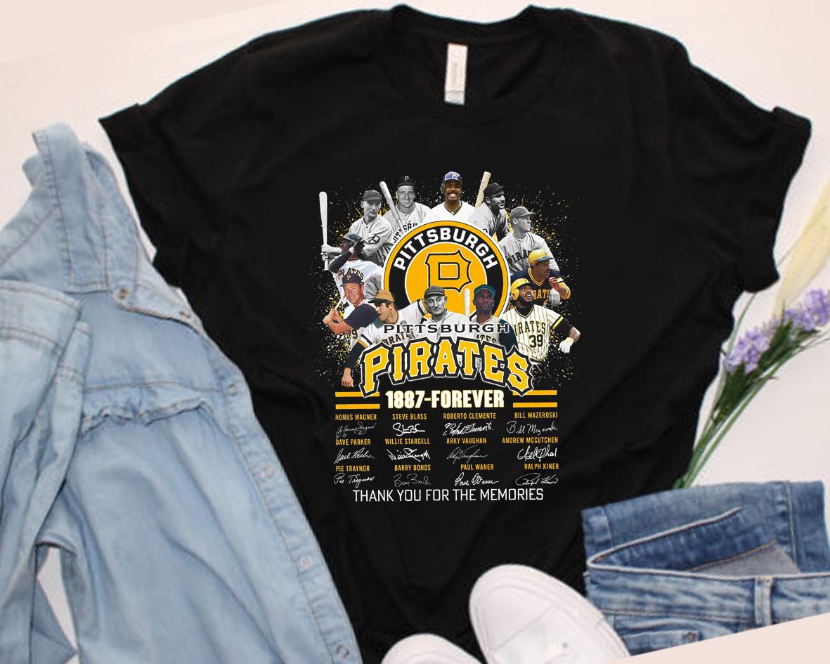 Vintage Pittsburgh Pirates 1887 Forever Shirt, Pittsburgh Pirates 1887 Forever Signatures Thank You For The Memories Shirt 1