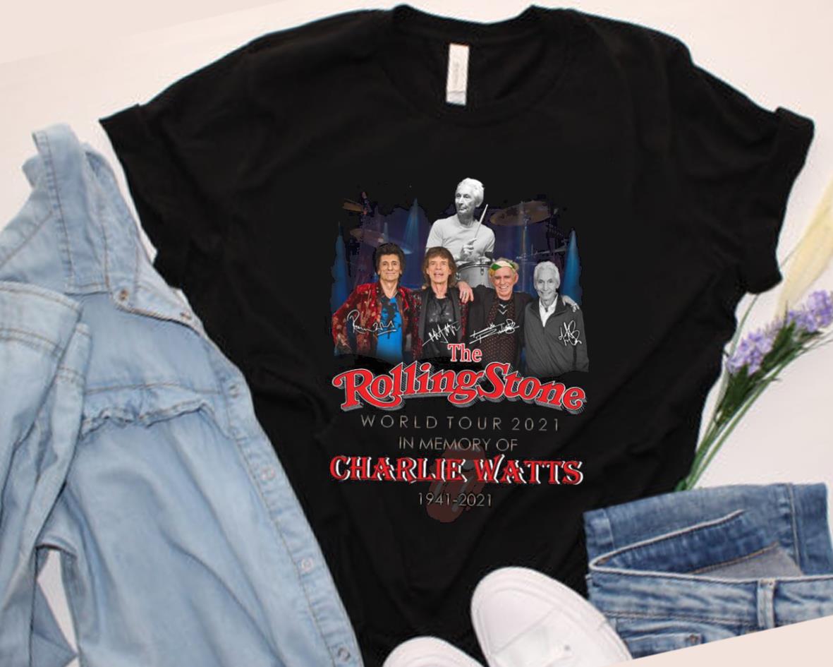 Vintage The Rolling Stones World Tour 2021 In Memory Of Charlie Watts 1941-2021 Signatures Shirt, Rolling Stones Charlie Watts Shirt Vintage The Rolling Stones World Tour 2021 In Memory Of Charlie Watts 1941-2021 Signatures Shirt, Rolling Stones Charlie Watts Shirt 1