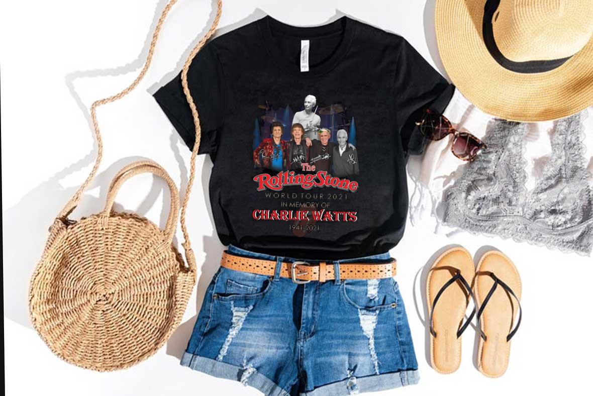 Vintage The Rolling Stones World Tour 2021 In Memory Of Charlie Watts 1941-2021 Signatures Shirt, Rolling Stones Charlie Watts Shirt Vintage The Rolling Stones World Tour 2021 In Memory Of Charlie Watts 1941-2021 Signatures Shirt, Rolling Stones Charlie Watts Shirt 4