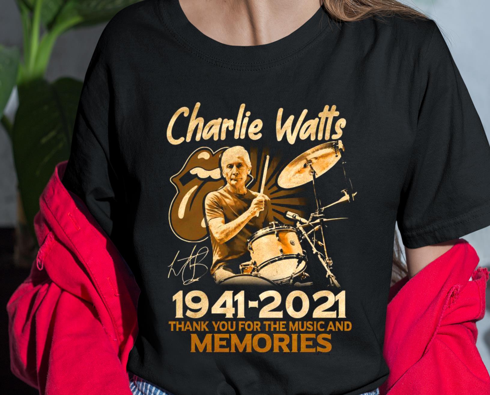 Charlie Watts 1941 2021 Thank You For The Memories Shirt, Charlie Watts The Rolling Stones Shirt Charlie Watts 1941 2021 Thank You For The Memories Shirt, Charlie Watts The Rolling Stones Shirt 3