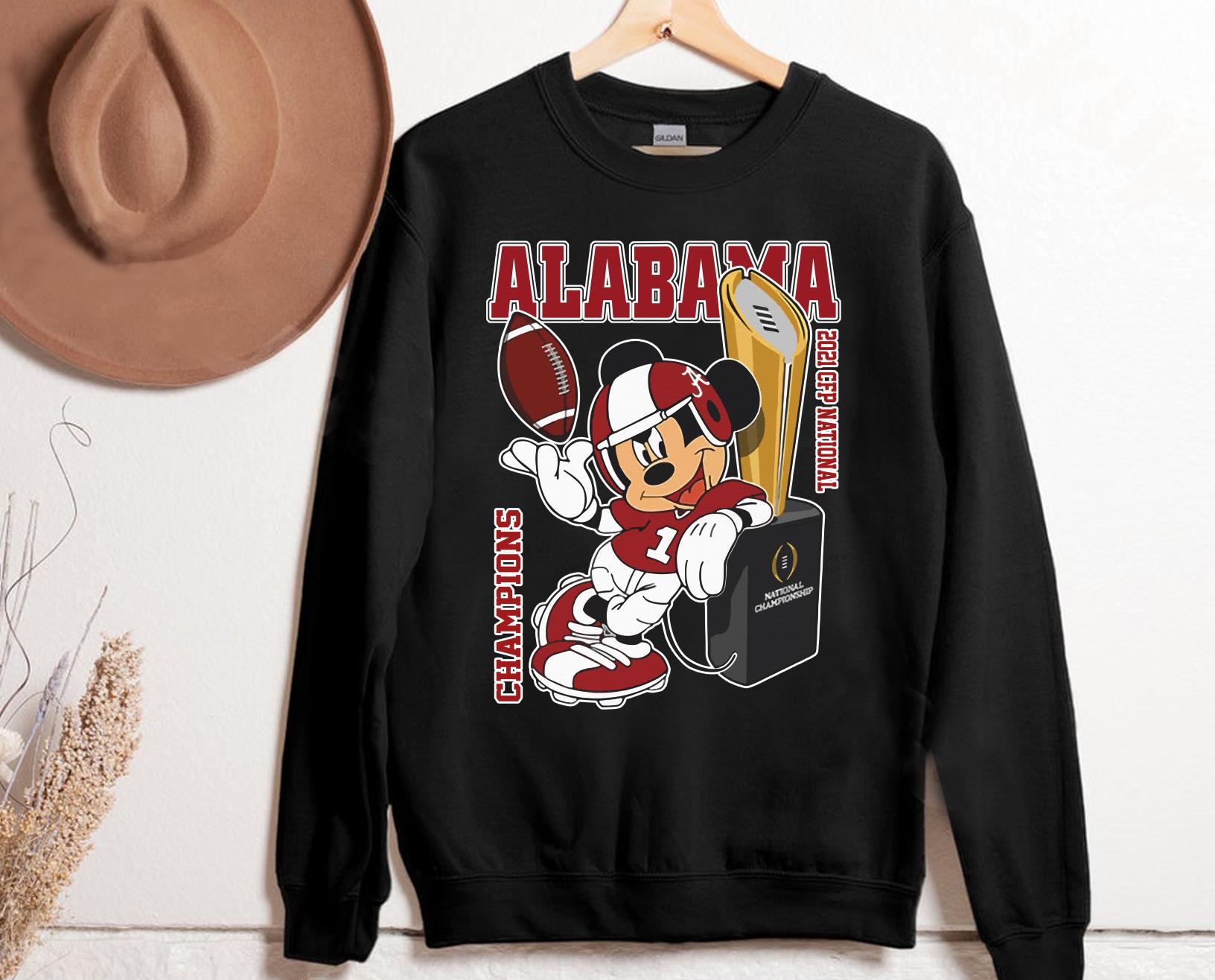Mickey Mouse Alabama Crimson Tide Champions 2021 Cfp National Shirt, Mickey Alabama Crimson Tide Shirt 2