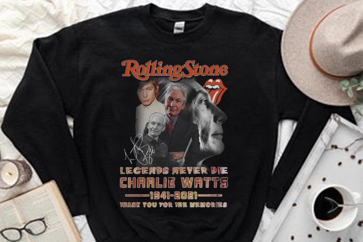 Vintage Drummer Charlie Watts Shirt, Rolling Stone Legends Never Die Charlie Watts 1941-2021 Thank Memories Signature Shirt Vintage Drummer Charlie Watts Shirt, Rolling Stone Legends Never Die Charlie Watts 1941-2021 Thank Memories Signature Shirt 2
