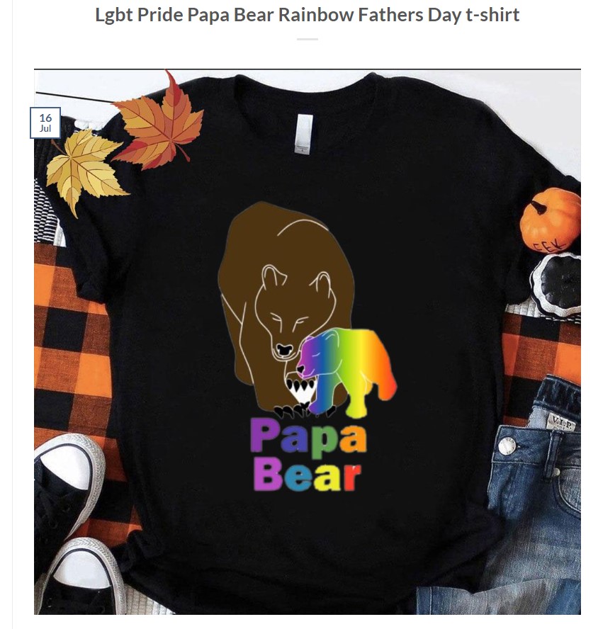 Lgbt Pride Papa Bear Rainbow Fathers Day t-shirt